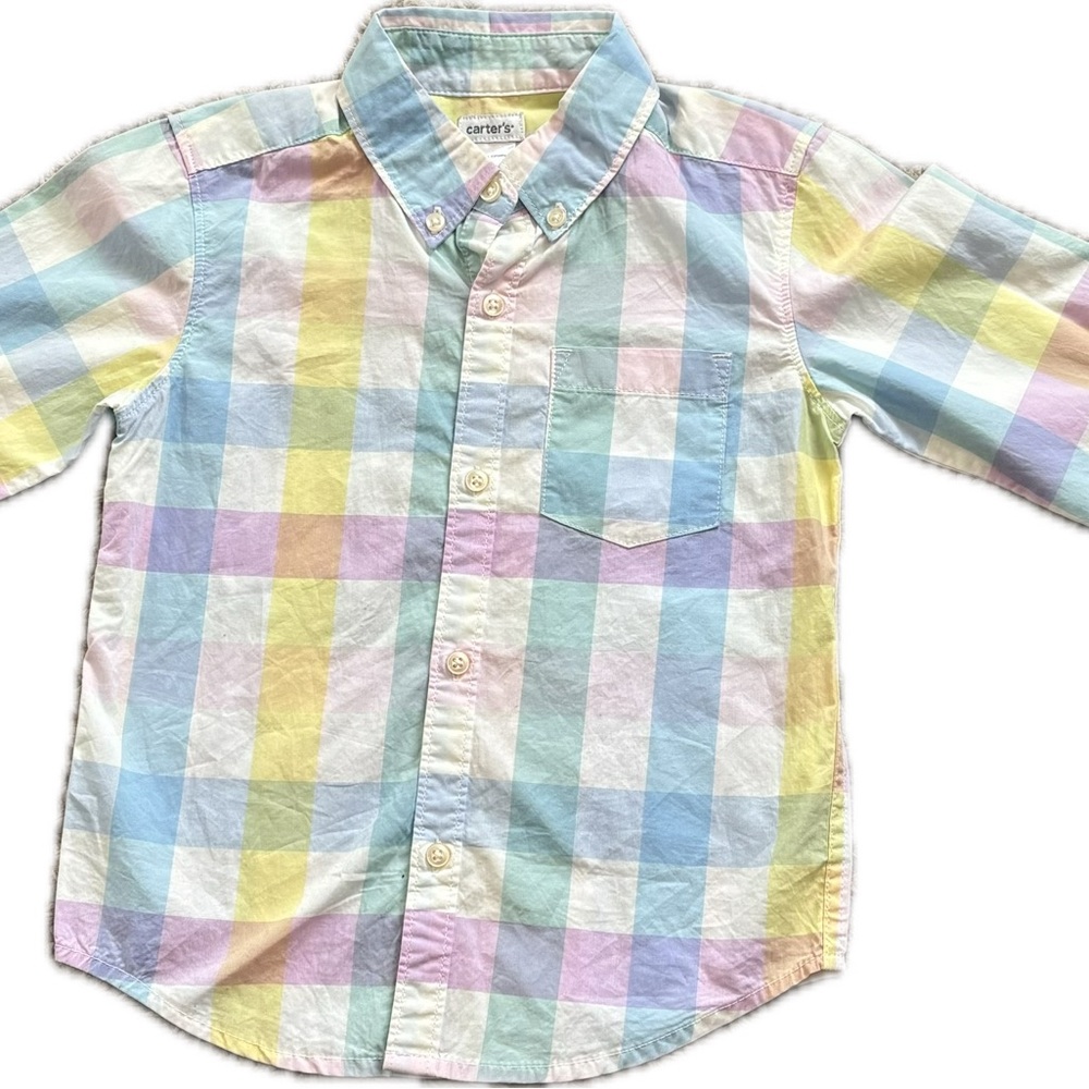 Carter's Pastel Plaid Button Down Shirt